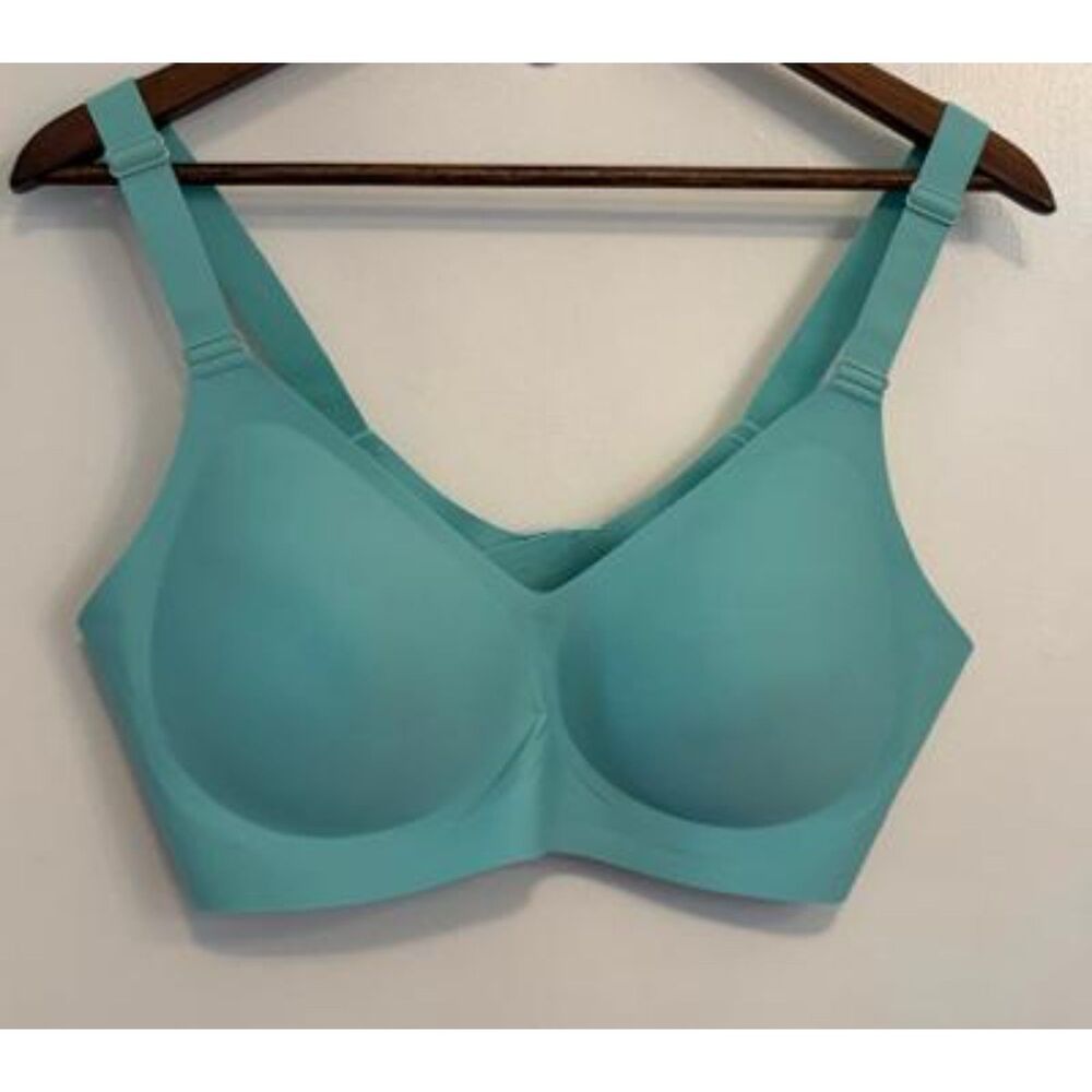Seamless Bra Seafoam Green Wireless Stretch Comfort Bra Women's XXL